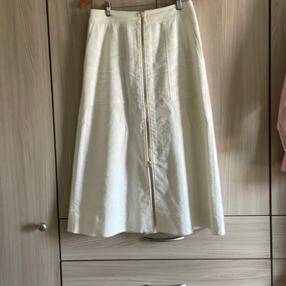 DVF White cotton skirt
